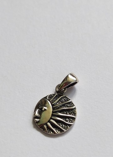 925 sterling silver sun moon - silver,