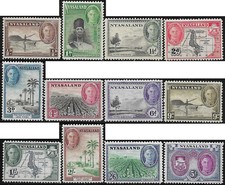 Nyasaland 1945 part set 12 of