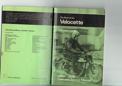 Velocette motor cycle care - velocette,