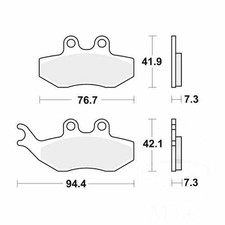 TRW Brake Pads MCB734EC Fits Aprilia RS 50 1999-2005