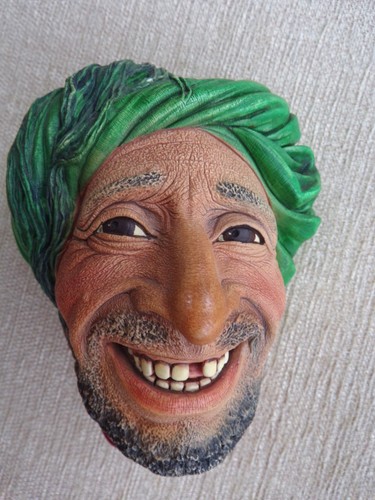 Bossons kurd chalkware heads - chalkware,