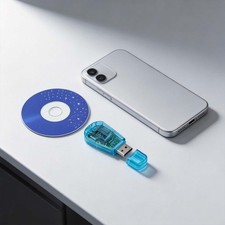 SIM Card Reader with USB Blue