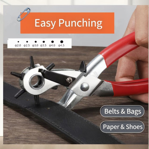 Leather hole punch pliers - punch,