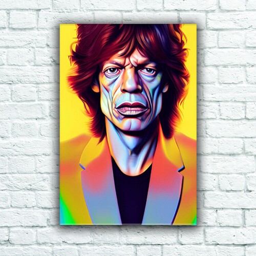 Mick jagger abstract - abstract, rolling