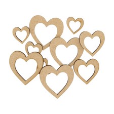Wooden Hollow Heart S3 MDF
