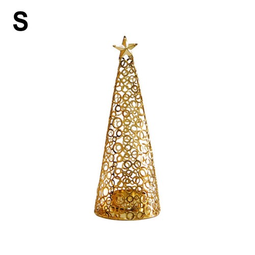 Gold metal candle holder - metal,