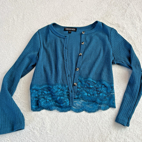 Dark teal turquoise button - dark, up