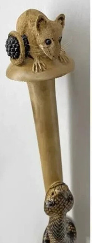 Wooden walking stick hand