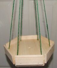 HEXAGONAL HANGING LITTLE BIRD TABLE OR FEEDER FOR WILD GARDEN BIRDS