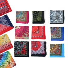 Funky Extra Large XL Checker Bandana Rainbow Multi Colours Lightweight Cotton