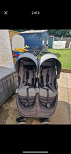 Britax grey and black double buggy used but okay condition