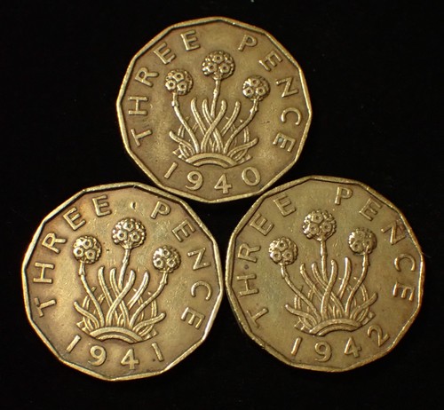 Three pence 1940 1941 - three,