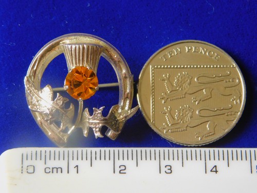Vintage silver citrine paste - silver,