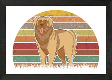 Leonberger Retro Framed Wall