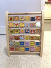 Tooky Toy Alphabet & Numerical Abacus – Colourful Wooden Educational Toy