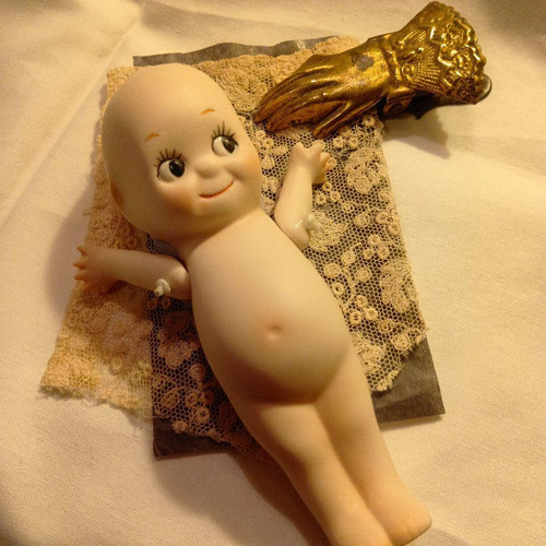 Vintage all bisque - all, doll