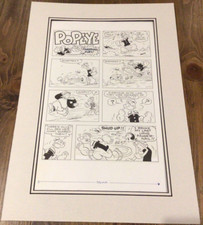 RARE SIGNED BILL MEVIN ORIG HANDDRAWN CARTOON STORYBOARD OF POPEYE 1984 P29