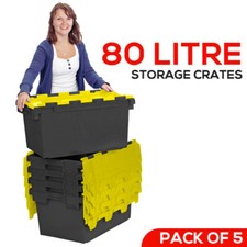  5 x LARGE Plastic Crates