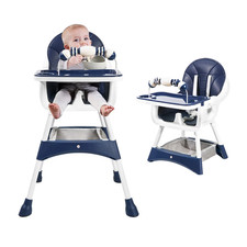 Baby High Chair, Portable Baby Dining Chairs Eat & Play Convertible High Chair