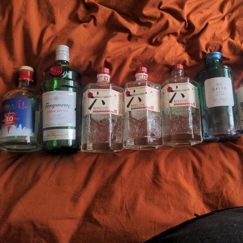 Empty gin bottles - 7-empty,