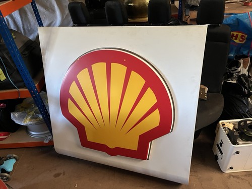 Shell sign petrol station - sign,