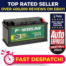 Powerline XV110 Leisure Battery for Industrial 12 volt 110 Ah C100 4 yr warr.