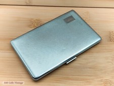 Silver Tone Vintage Cigarette Case-Tobacciana-0in