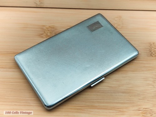 Silver tone vintage cigarette - tone,