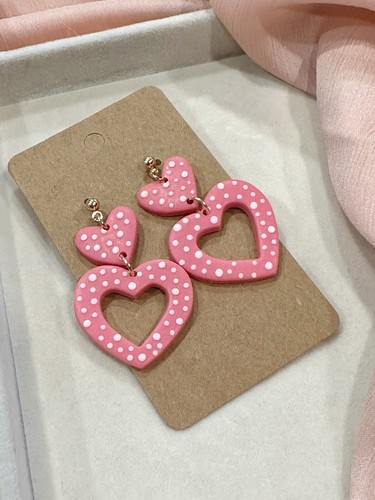 Handmade polymer clay - clay, heart