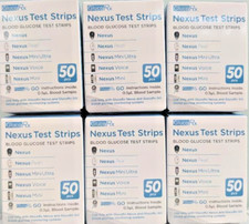 6 x 50 GlucoRx Nexus Blood Glucose Diabetic Test Strips Use By 01.03.26 Freepost