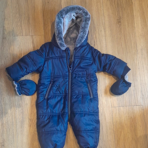 George blue hooded padded - hooded, faux