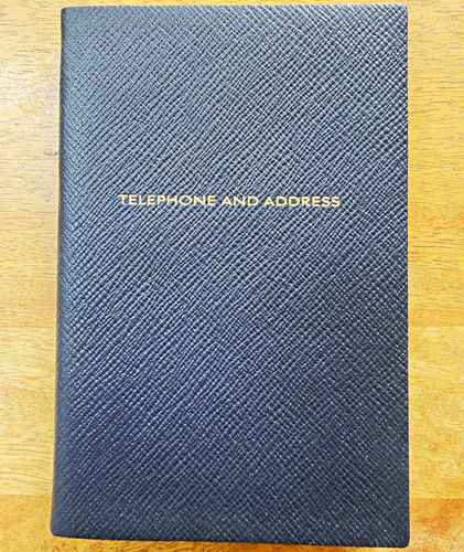 Smythson navy leather - smythson,