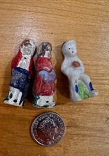 3x Cute Tiny Antique Frozen