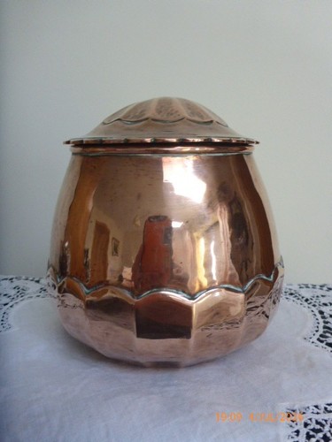 Antique copper tea caddy arts - antique,