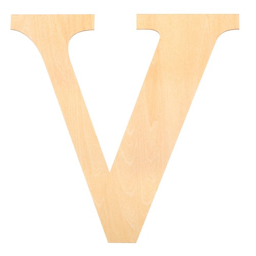 Wooden letter v - letter,