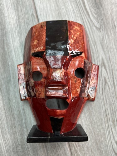 Aztec pottery death mask - aztec,