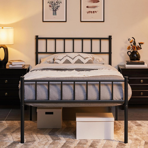3ft single solid metal bed - 3ft,