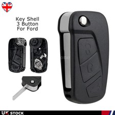 Replacement Flip  Key Case for Ford KA MK2 2008 - 2016 3 Button Remote Fob Shell