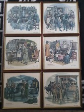 Beautiful Vintage  Framed prints  by Ronald Embleton -  Set of 6 