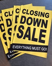 CLOSING DOWN SHOP SALE POSTERS -  PP2 - CHOOSE YOUR SIZE!