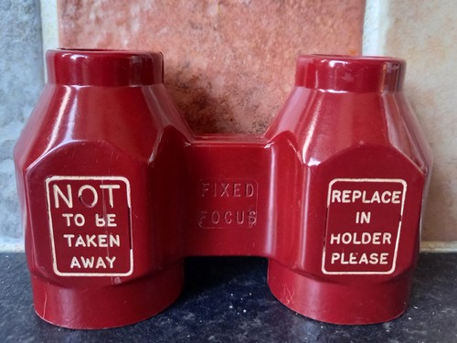 Red bakelite opera glasses - bakelite,