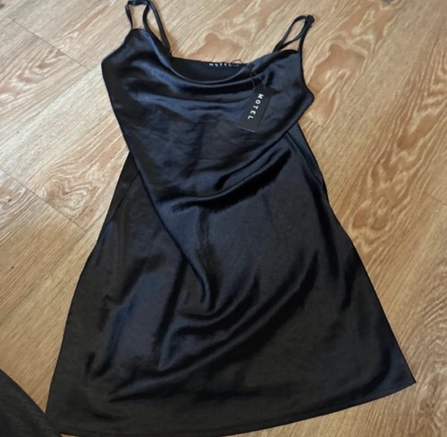 Women motel satin black - satin,