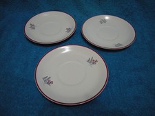THREE X CROWN DEVON "STOCKHOLM"(LEAPING DEER) SAUCERS.