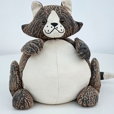 Dora Designs Cat Door Stop Brown & Cream Faux Leather