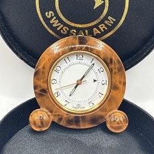 NEPRO Swiss Alarm Clock Miniature with case - vintage retro