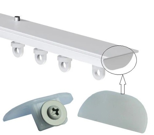 Discreet white end covers - discreet,