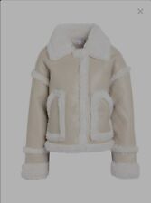 Topshop faux shearling coat in