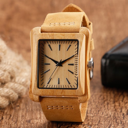 Wooden quartz watch - wooden,