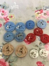 13  Vintage Painted Animal/ Children / Novelty  Plastic Buttons Noddy Sooty Bear