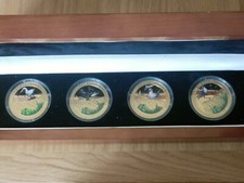 2013 Saint Helena - Birdlife of St Helena Gold Plated Crown Coin Set.